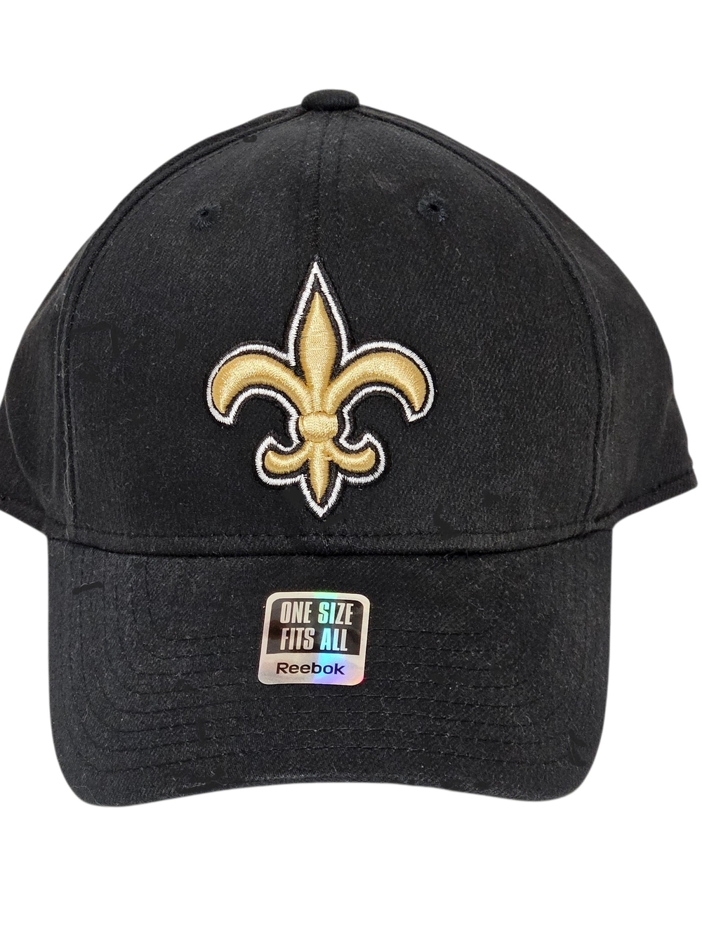 NWT New Orleans Saints Reebok NFL Team Apparel Hat OSFA Black Fleur De